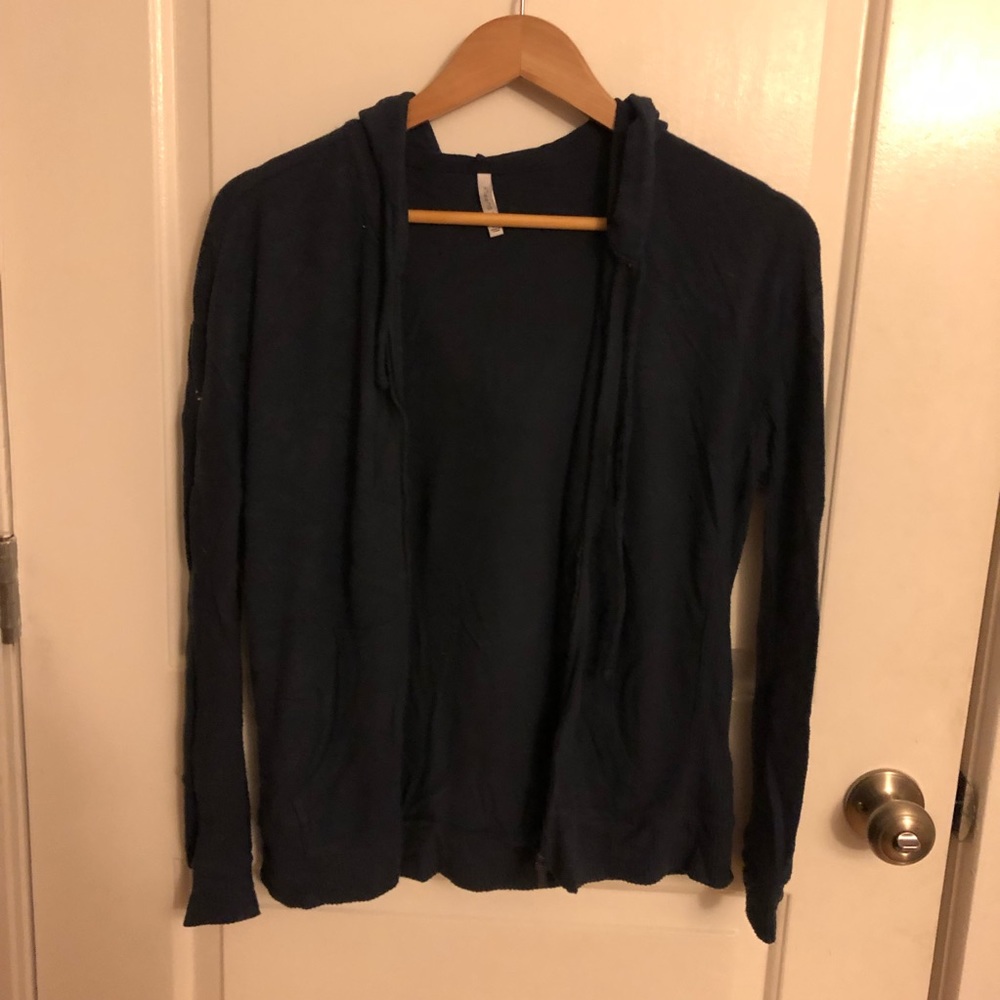 Navy Blue Zip Up Hoodie